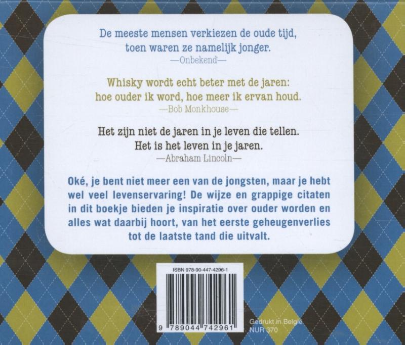 Achterkant van Alweer een jaartje ouder