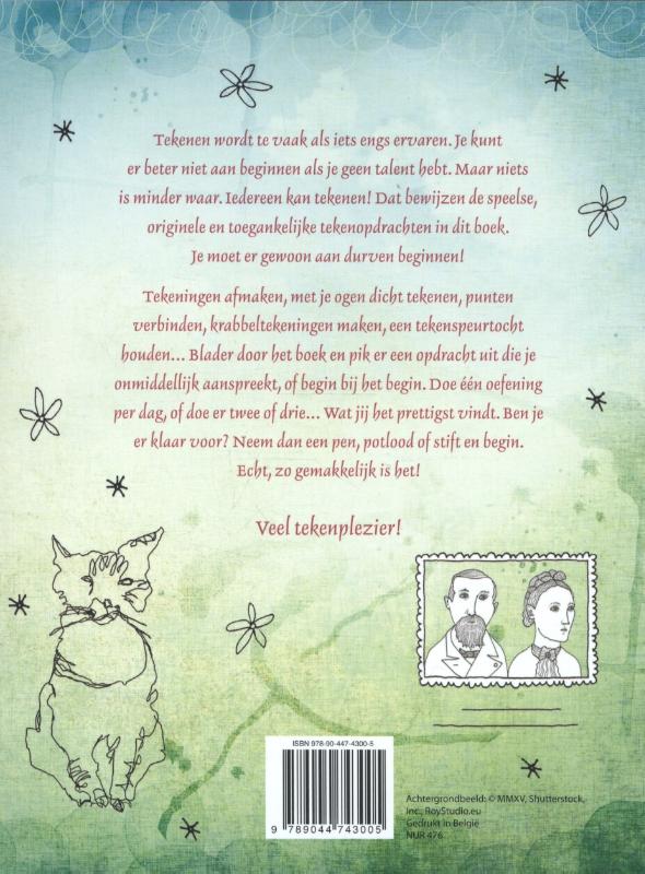 Achterkant van Creatief tekenboek voor volwassenen