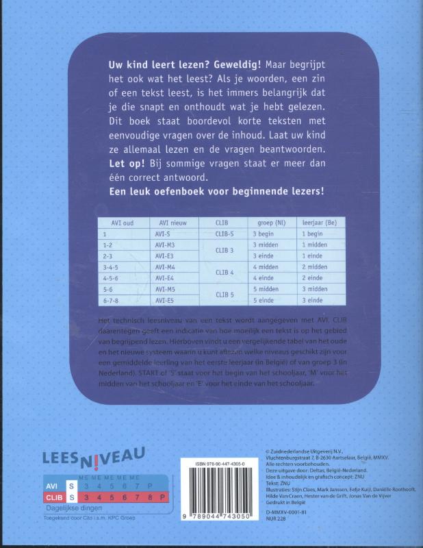 Achterkant van 1ste leerjaar groep 3