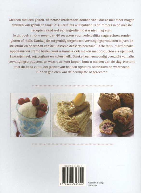 Achterkant van Heerlijk bakken zonder gluten of melk