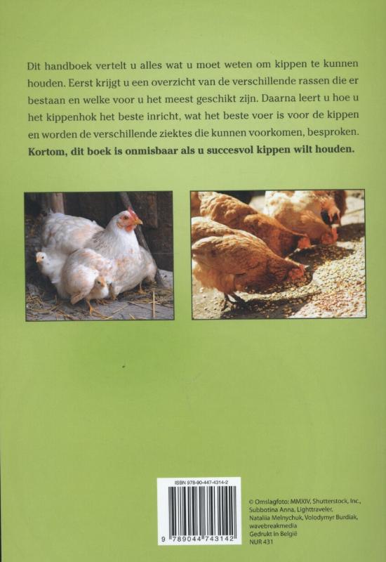 Achterkant van Praktisch handboek kippen houden