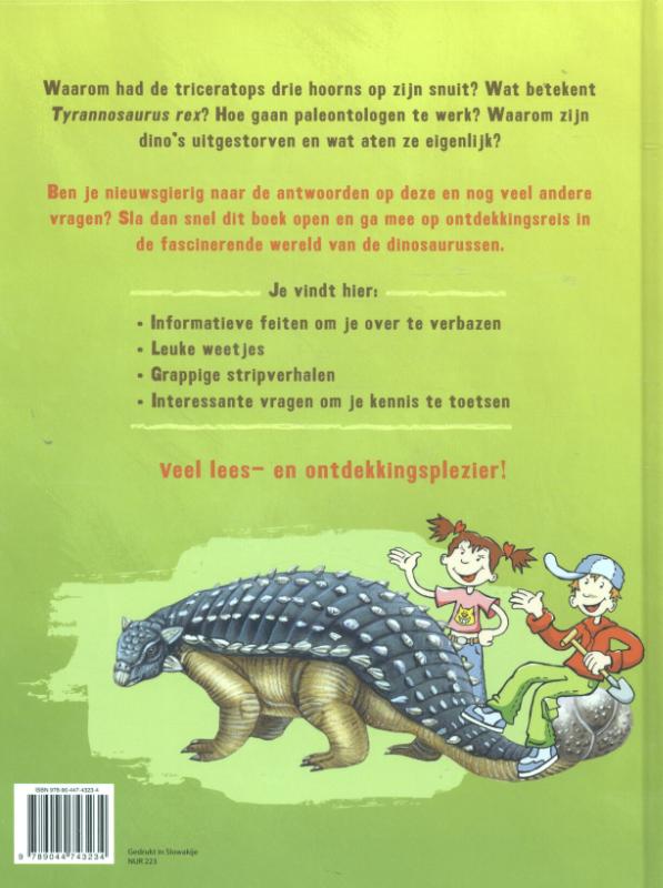 Achterkant van Het grote boek over dinosaurussen