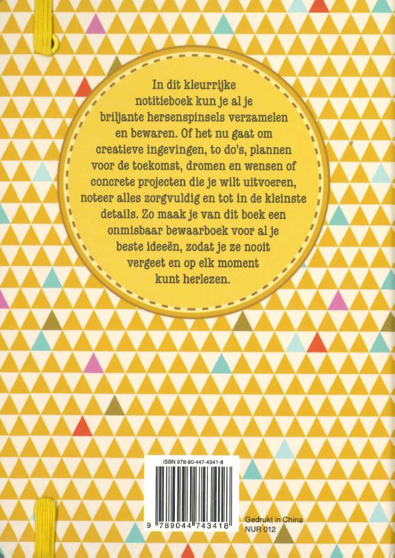 Achterkant van Notitieboek Mijn beste ideeën