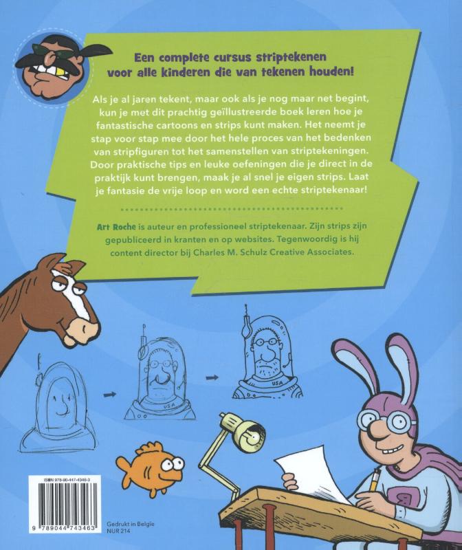 Achterkant van Stap voor stap cartoons en strips