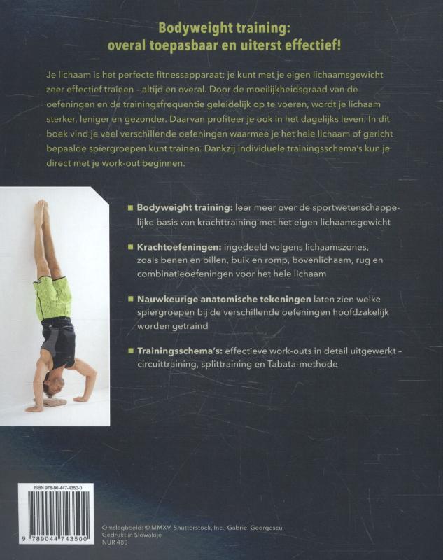 Achterkant van Krachttraining met je eigen lichaamsgewicht