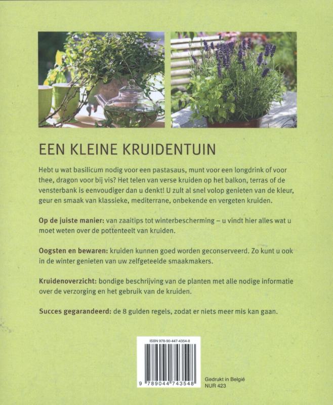 Achterkant van Keukenkruiden in potten