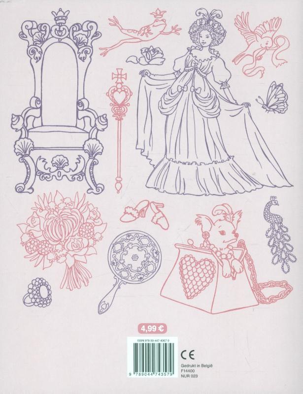 Achterkant van Het mooie prinsessen kleurboek