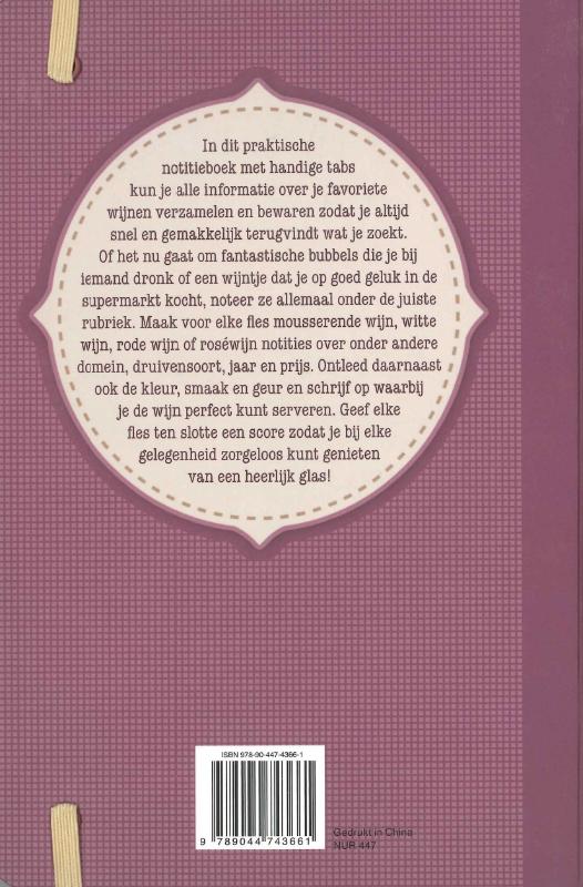 Achterkant van Mijn favoriete wijnen