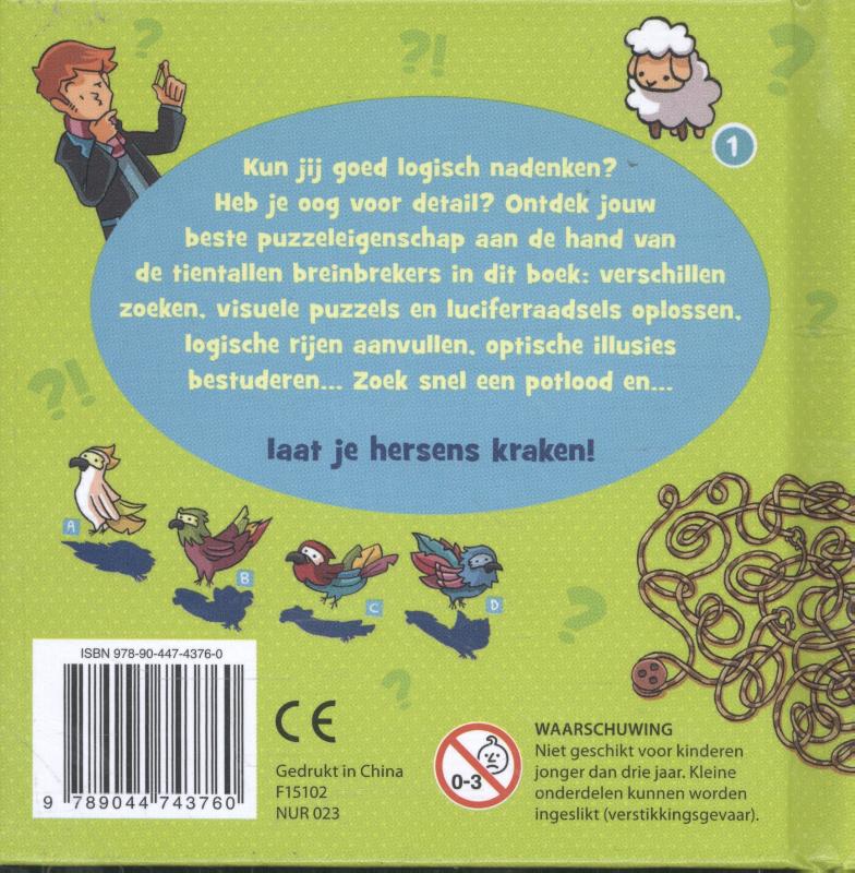 Achterkant van 100 megaleuke breinbrekers