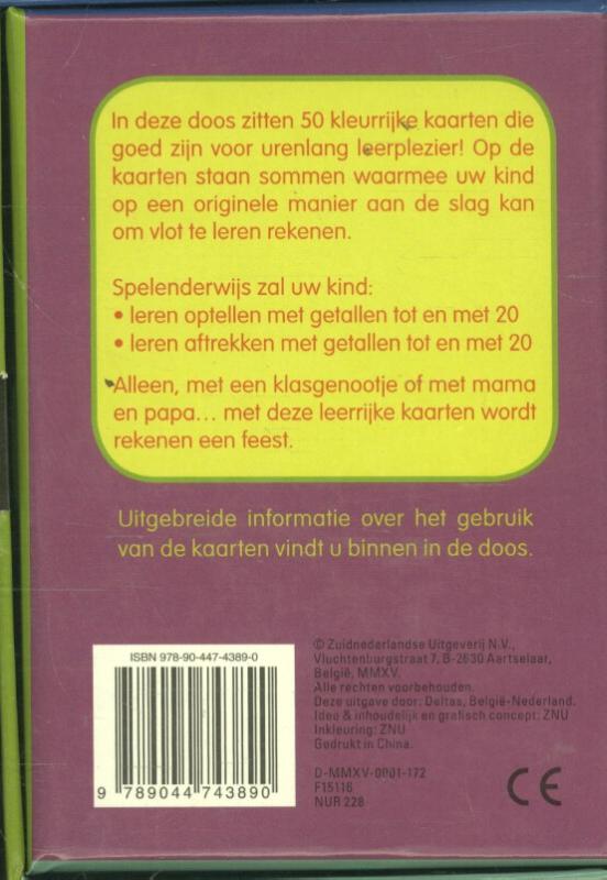 Achterkant van Speel- en leerkaarten - Ik leer optellen en aftrekken (6-7 j.)