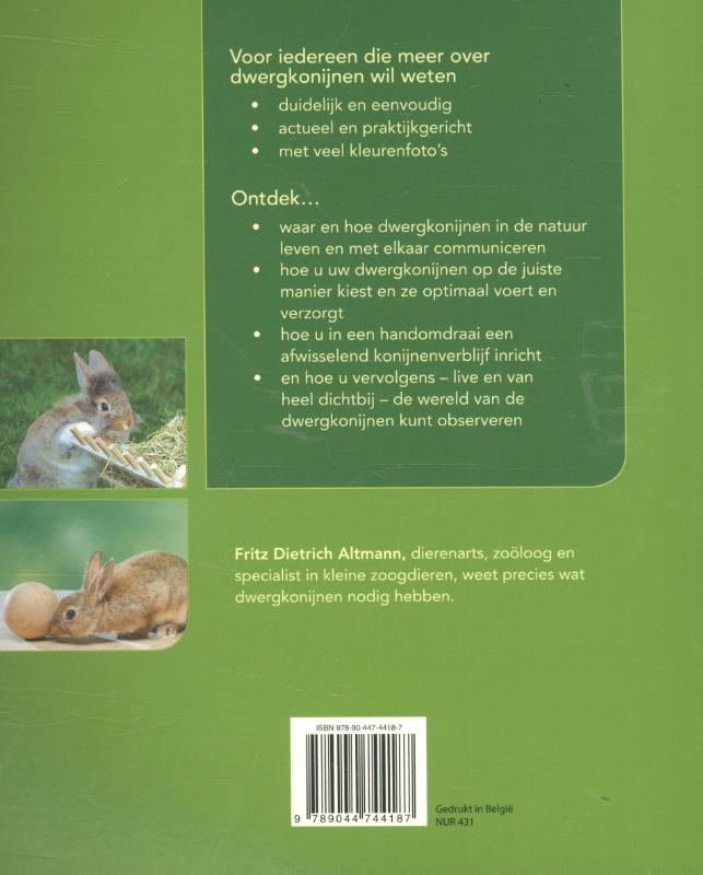 Achterkant van Dwergkonijnen houden
