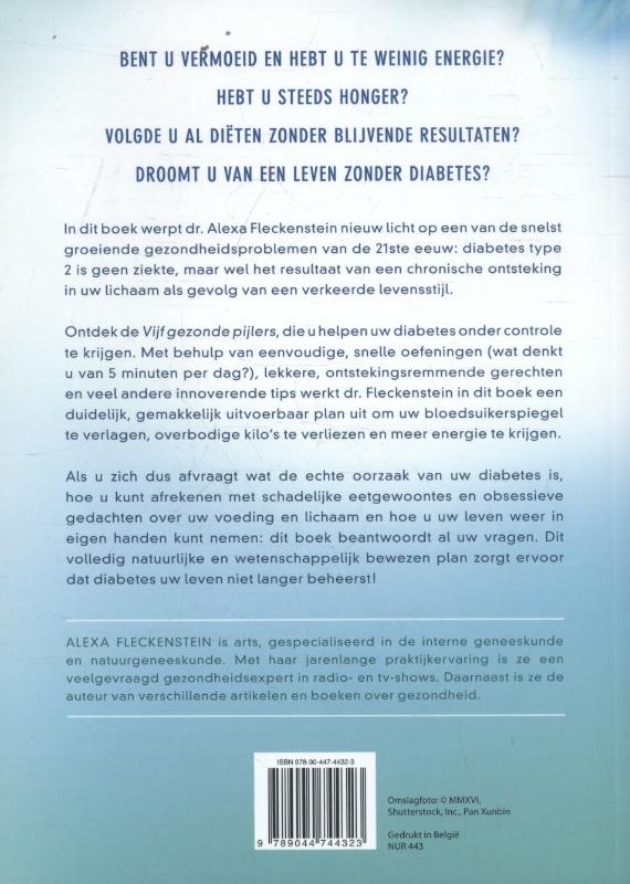 Achterkant van Diabetes onder controle