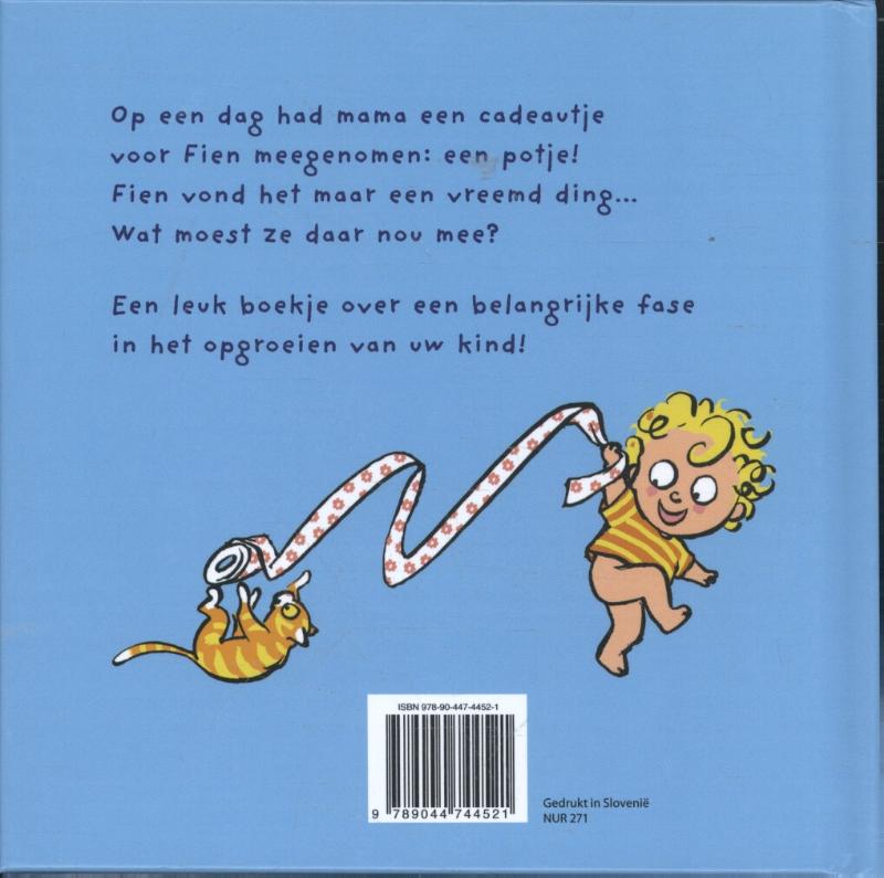 Achterkant van Fien gaat op het potje