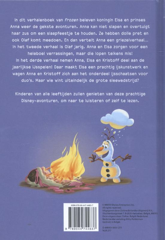 Achterkant van Disney Frozen magisch verhalenboek