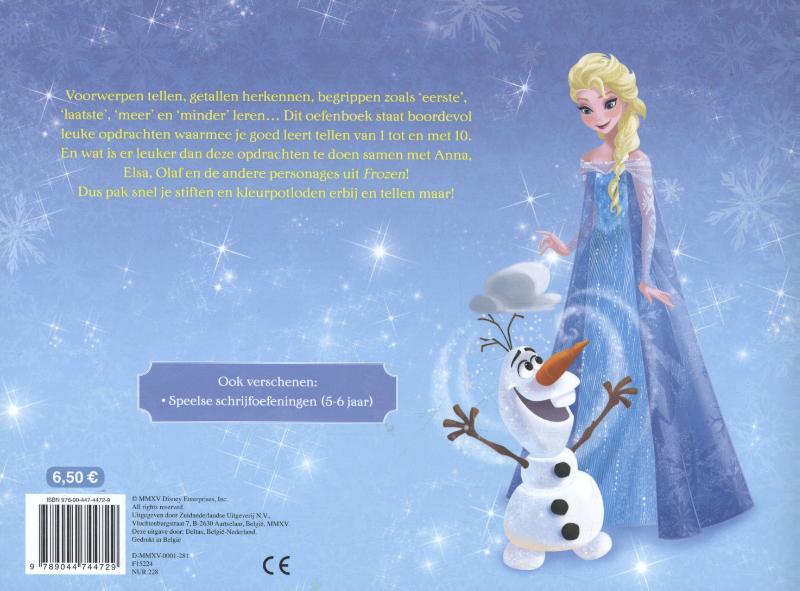 Achterkant van Disney Frozen speelse teloefeningen