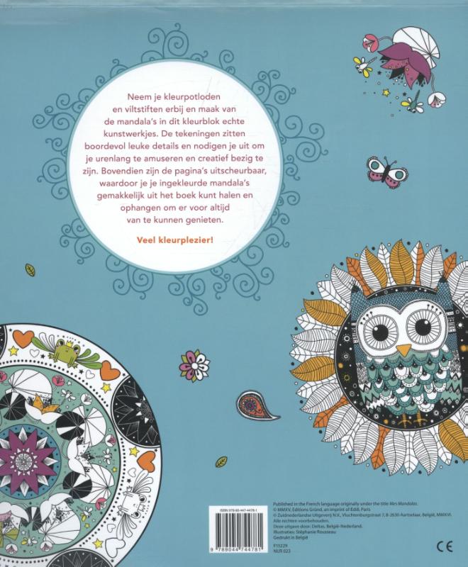 Achterkant van De mooiste mandala's om in te kleuren