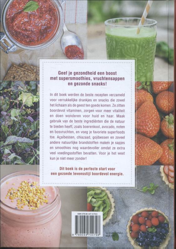 Achterkant van Lekker en gezond! Snacks, sappen & smoothies