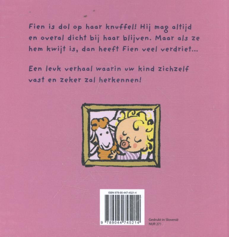 Achterkant van Fien en haar knuffel