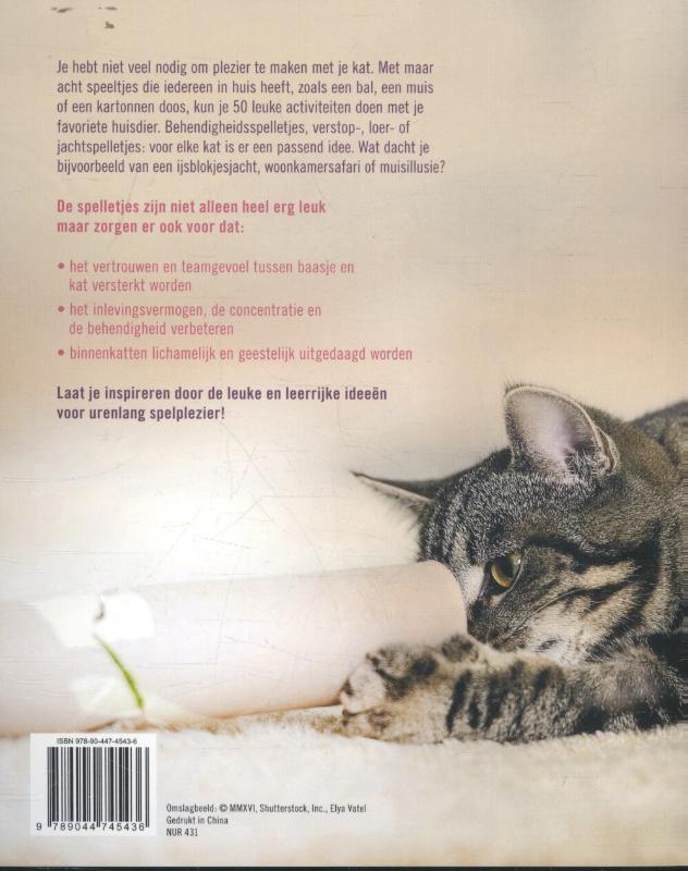 Achterkant van Leuke en leerrijke kattenspelletjes