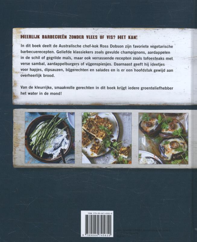 Achterkant van Tijd voor een vegetarische barbecue