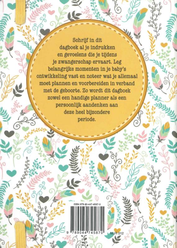 Achterkant van Negen maanden zwanger dagboek