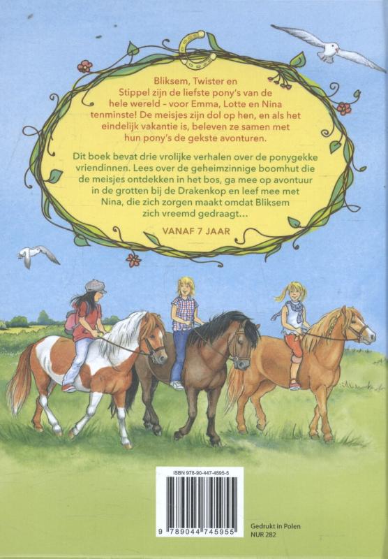 Achterkant van De vrolijke avonturen van de ponygirls