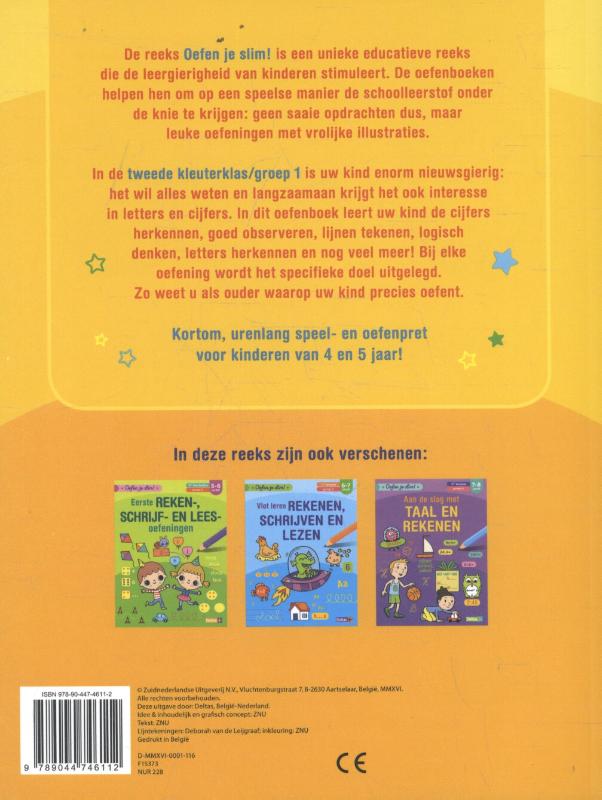 Achterkant van Allereerste stappen naar cijfers en letters (4-5 j.)