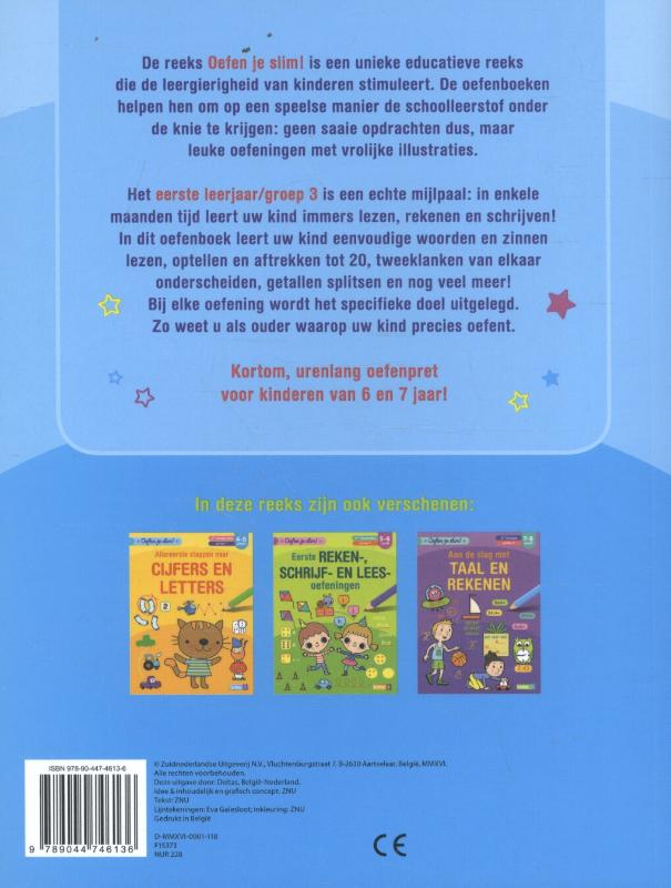 Achterkant van Vlot leren rekenen, schrijven en lezen (6-7 j.)