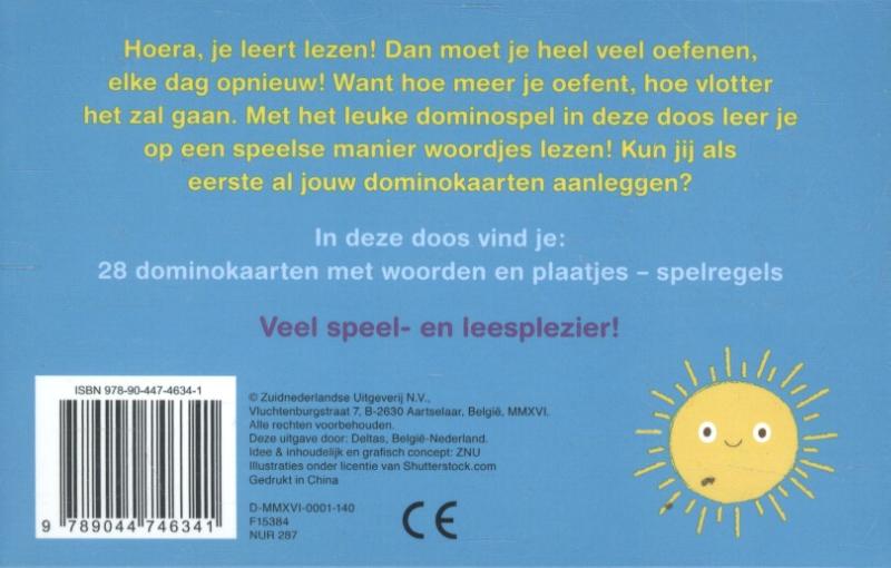 Achterkant van Ik leer lezen! Domino-spel (6-7 j.)