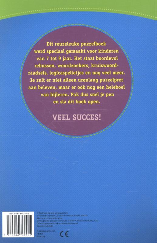 Achterkant van Mijn superdik leerrijk puzzelboek