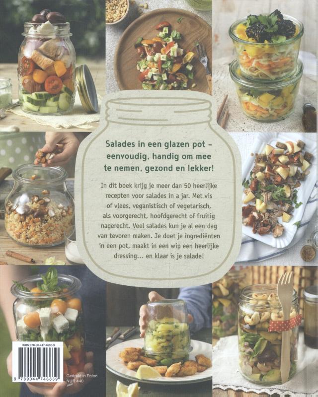 Achterkant van De lekkerste salades in a jar