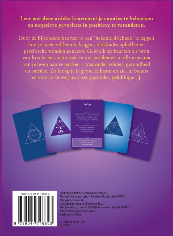 Achterkant van Emotional healing boek en kaartenset