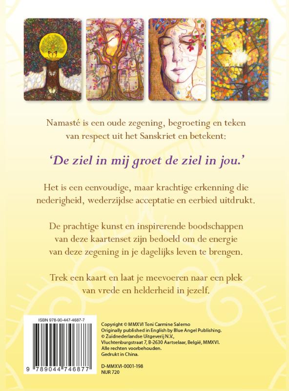 Achterkant van Namasté kaartenset