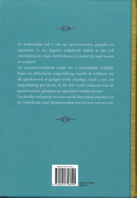 Achterkant van Groot spreekwoordenboek