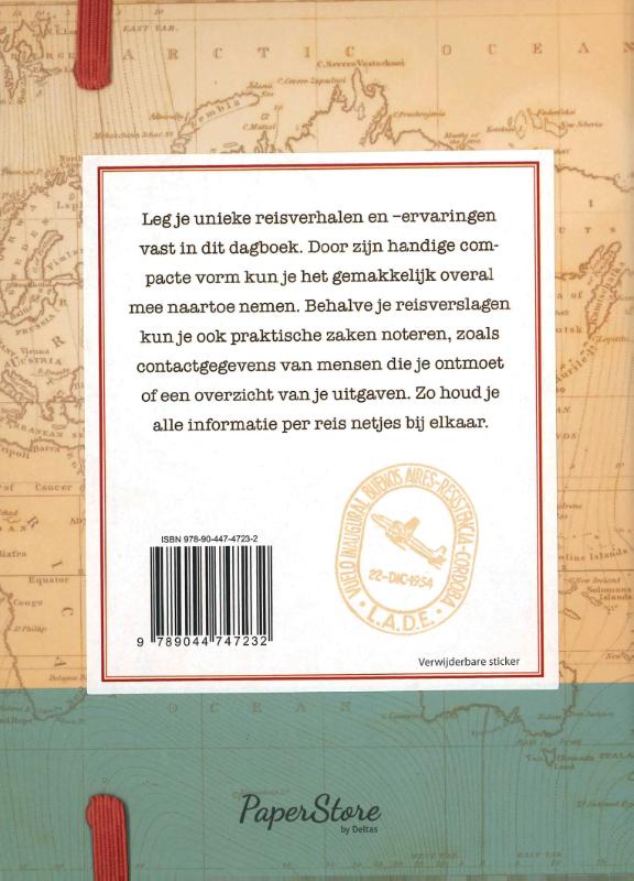 Achterkant van Mijn reisdagboek