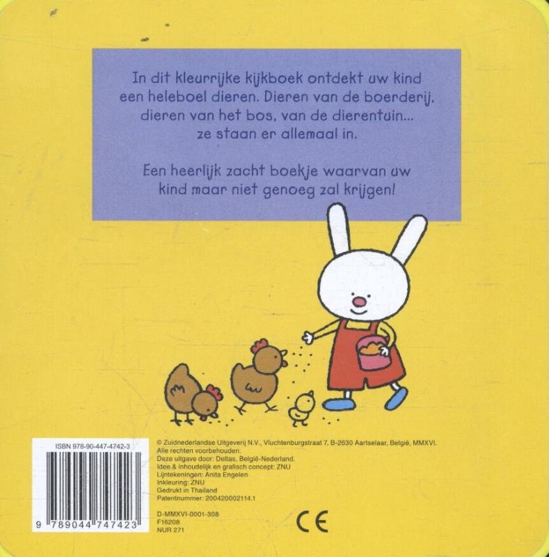 Achterkant van Mijn allereerste dierenkijkboek