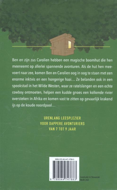 Achterkant van De leukste avonturen van De Magische boomhut