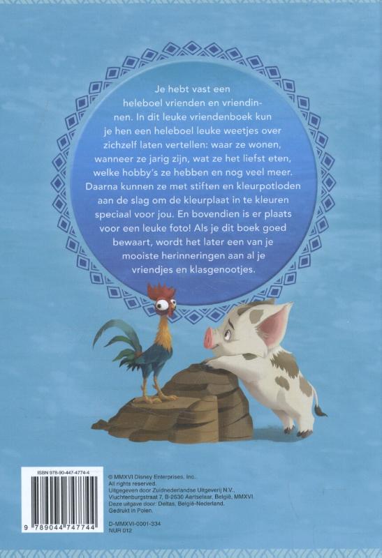 Achterkant van Vriendenboek