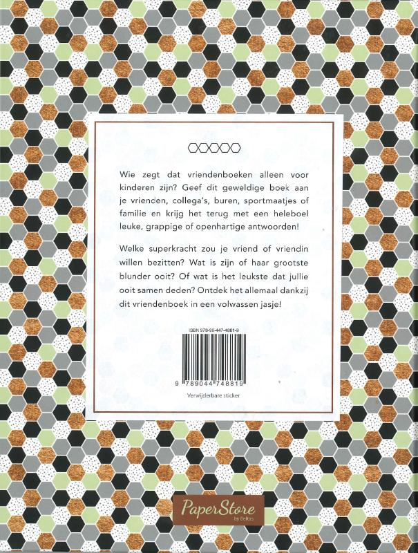 Achterkant van Het geweldige vriendenboek voor volwassenen
