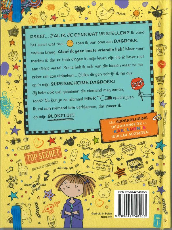 Achterkant van Mijn supergeheime dagboek