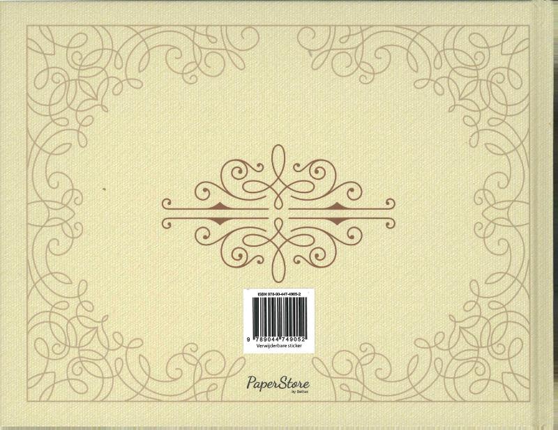 Achterkant van Gastenboek (beige)