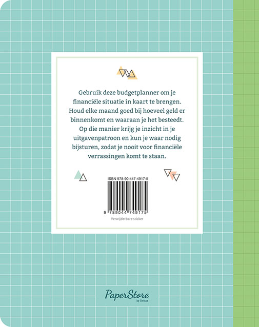 Achterkant van Budgetplanner