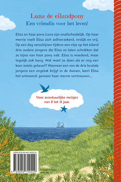 Achterkant van Gevaar in de duinen