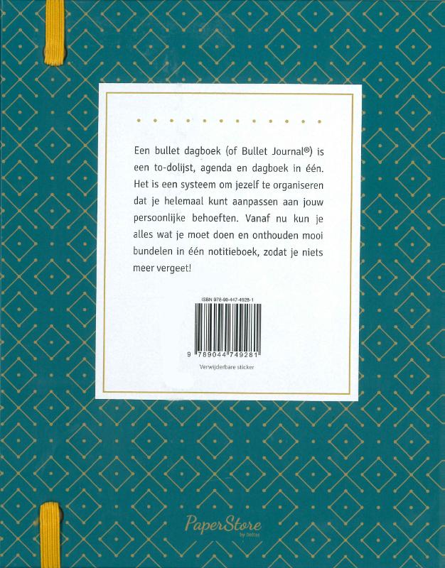 Achterkant van Mijn bullet dagboek
