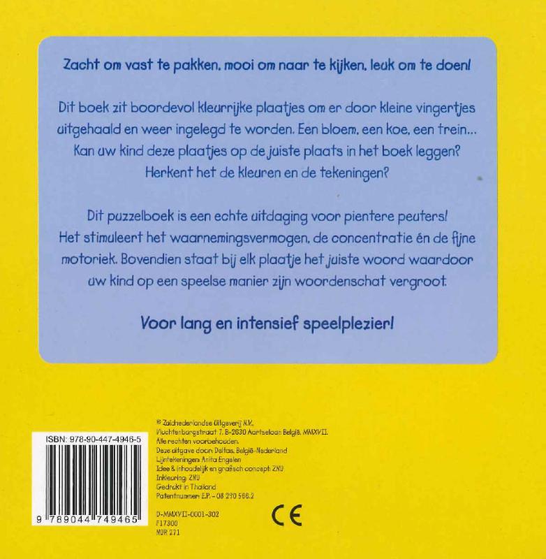 Achterkant van Lange oortjes - Mijn allereerste woordjes puzzelboek (+2j.)