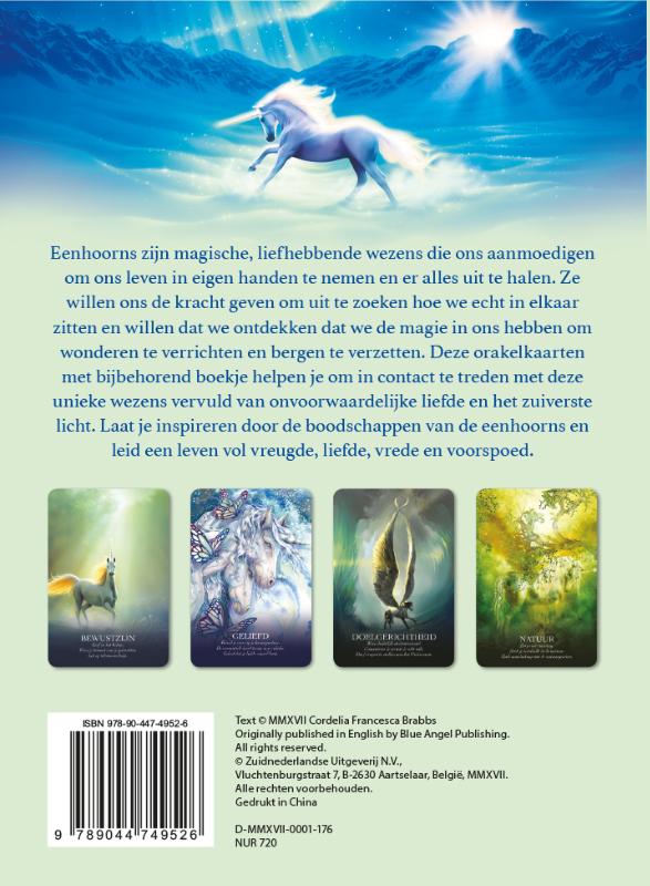 Achterkant van Het orakel van de eenhoorns