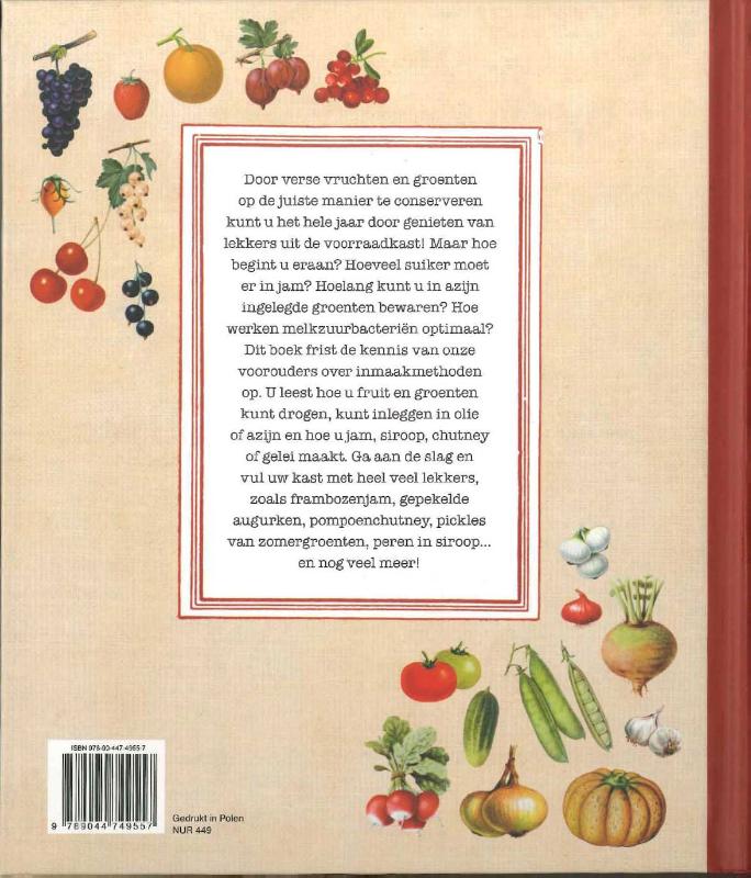 Achterkant van Praktisch handboek fruit en groenten inmaken