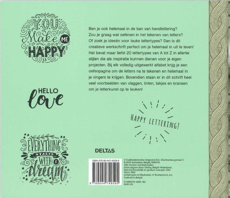 Achterkant van Handlettering