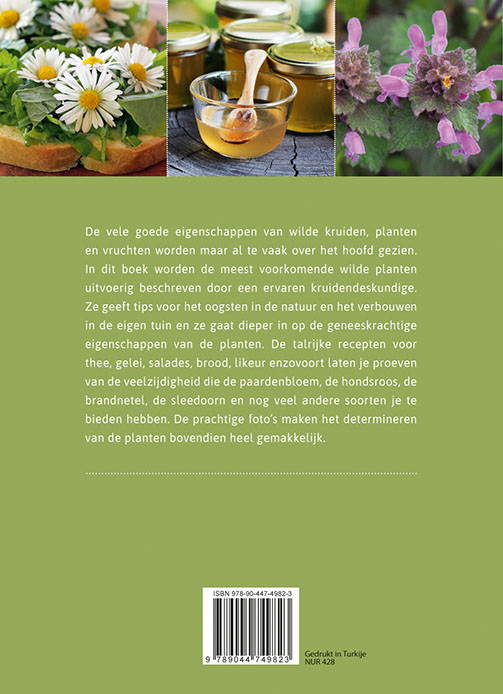 Achterkant van Eetbare wilde kruiden en planten
