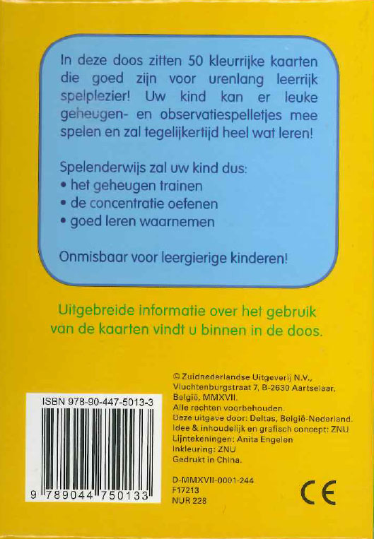 Achterkant van Speel- en leerkaarten - Mijn eerste geheugenspel met woordjes (vanaf 3 jaar)